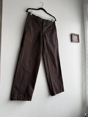 Women's Dickies W26 L32 Loose Fit Brown Pants